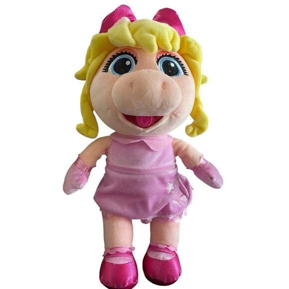 Disney Store Muppet Babies Miss Piggy Plush 14" Toy Pink Dress - Picture 1 of 4